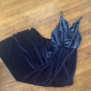 Jenny Yoo Navy Velvet Bridesmaids Dress